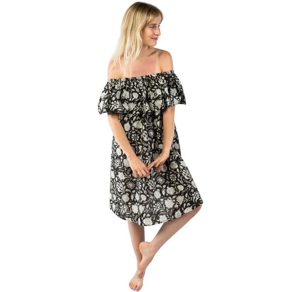 Emerson Fry India Collection Daphne Dress In Silhouettes Size Small Floral - Picture 5 of 16